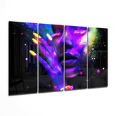 Women  4 Pieces Mega Glass Wall Art (59"x36") | Insigne Art Design.